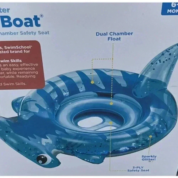 Swim School 16-18 Months Baby Boat Level 1 Sharkie Glitter. New in Box - Picture 13 of 15